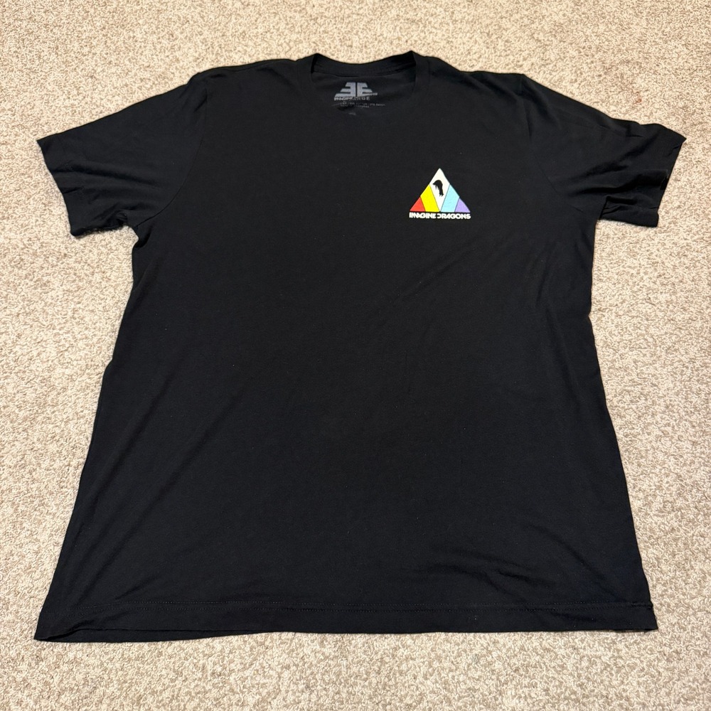 Imagine Dragons Evolve Tour T-Shirt Mens XL Black Tri-Blend Graphic Tee Prism